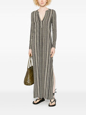 Siyu Dresses — Baez Kaftan V‑Neck Dress, Multicolor