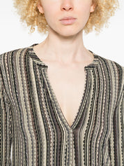 Siyu Dresses — Baez Kaftan V‑Neck Dress, Multicolor