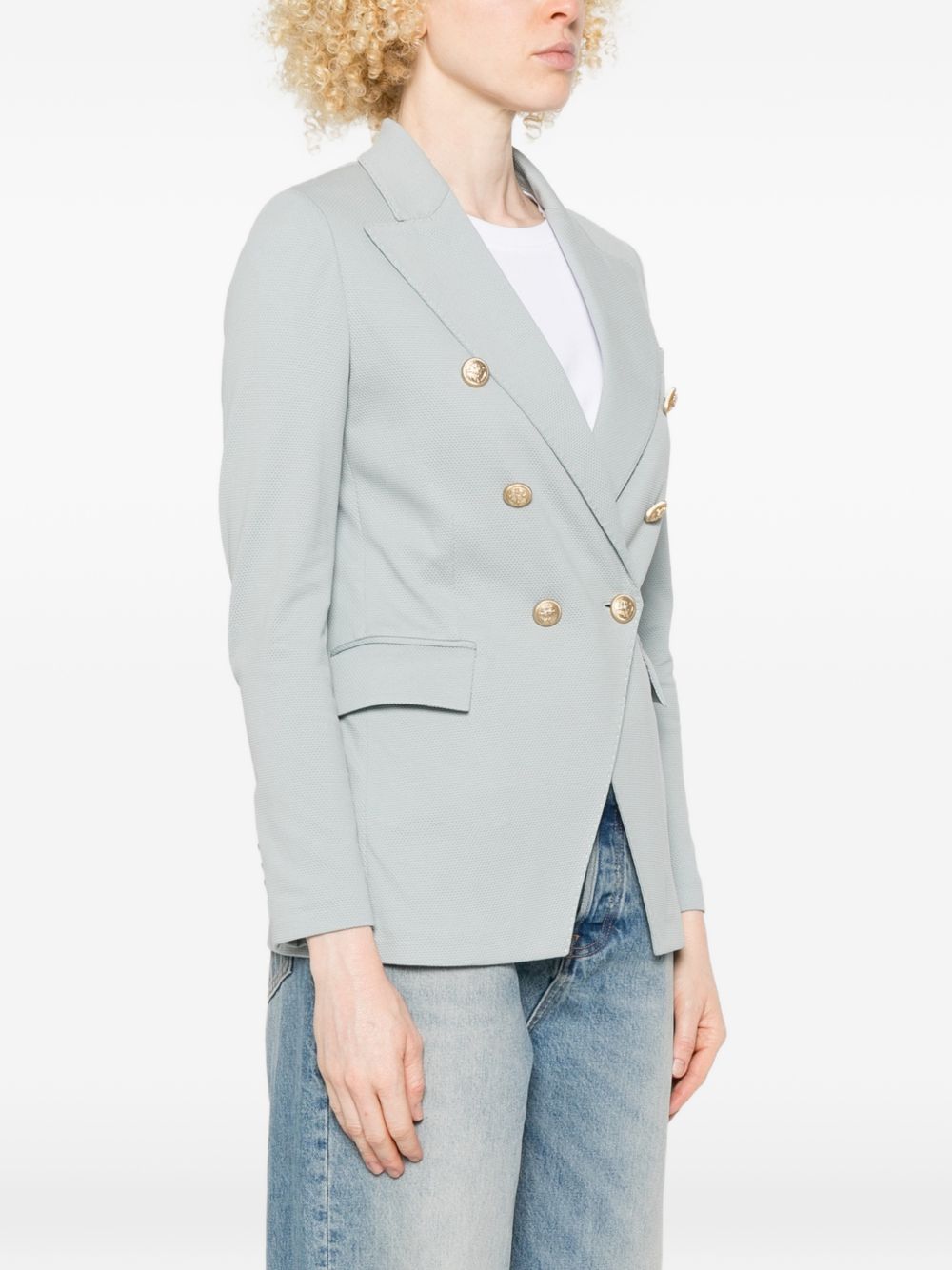 Circolo 1901 Jackets — Light Blue Double-Breasted (Women)