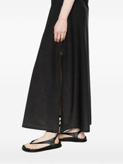 Siyu Lisos Long Dress — Black Glitter Maxi Dress