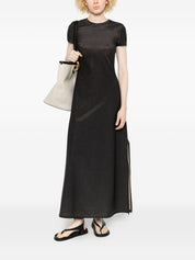 Siyu Lisos Long Dress — Black Glitter Maxi Dress