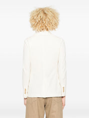 Circolo 1901 Jackets — White Double-Breasted Cotton