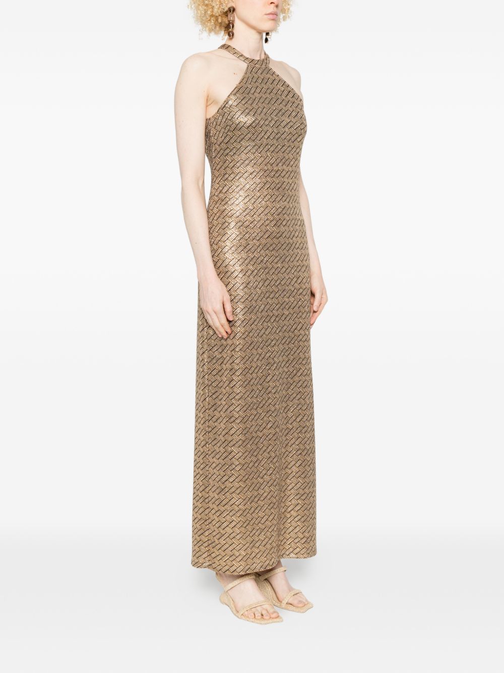 Siyu Dresses — Tallis Halterneck Long Dress (Brown)