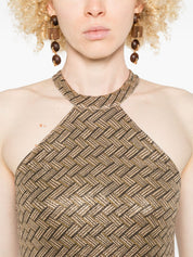 Siyu Dresses — Tallis Halterneck Long Dress (Brown)