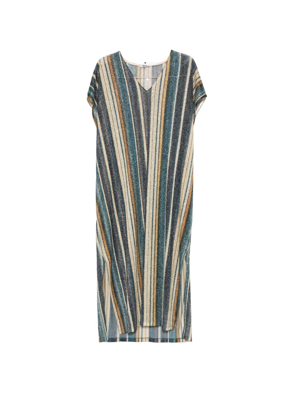 Siyu Dresses — Striped V‑Neck Kaftan for Women