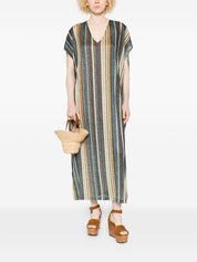 Siyu Dresses — Striped V‑Neck Kaftan for Women