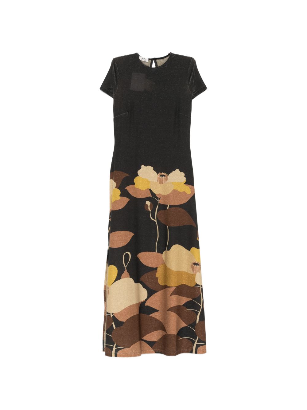 Siyu Ninfa Long Dress — Grey Floral Maxi (Women)