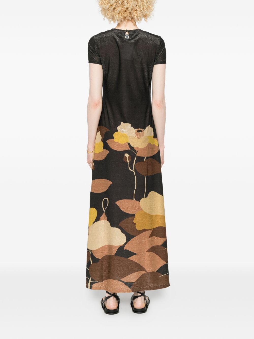 Siyu Ninfa Long Dress — Grey Floral Maxi (Women)