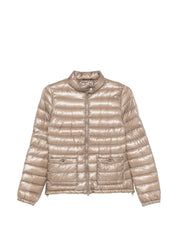 HERNO Nylon Short Down Jacket for Women — Dove Grey