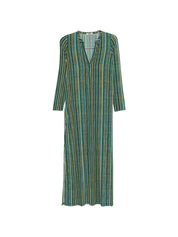 Siyu V-neck long sleeves split hem Baez kaftan dress