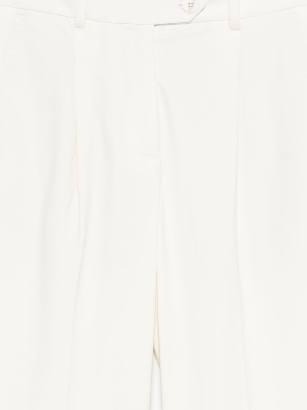 Circolo 1901 Trousers — Cream Pleated Cotton Trousers