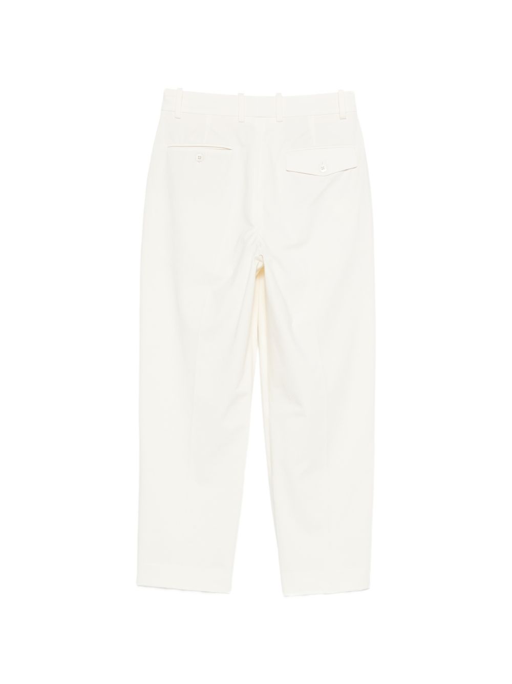 Circolo 1901 Trousers — Cream Pleated Cotton Trousers