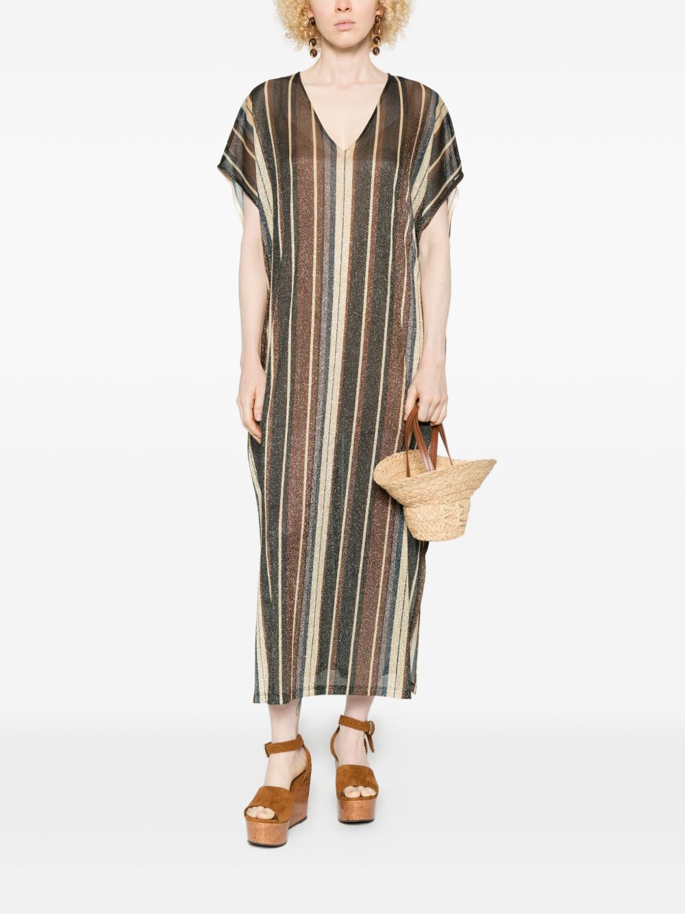 Siyu Dresses — Multicolour V‑Neck Kaftan (Spring 2026)