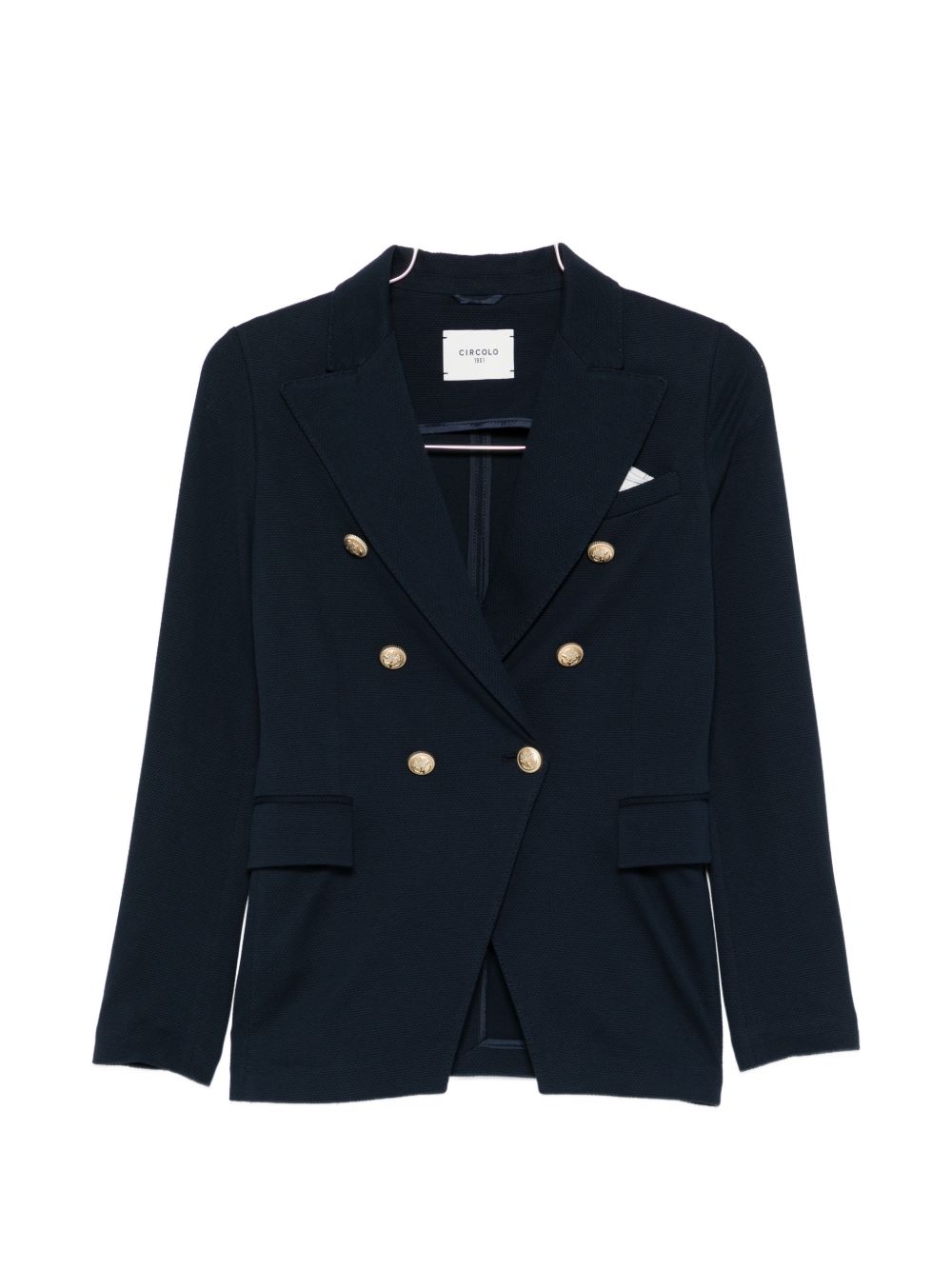 Circolo 1901 Jackets — Double-Breasted Blue Cotton