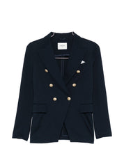Circolo 1901 Jackets — Double-Breasted Blue Cotton