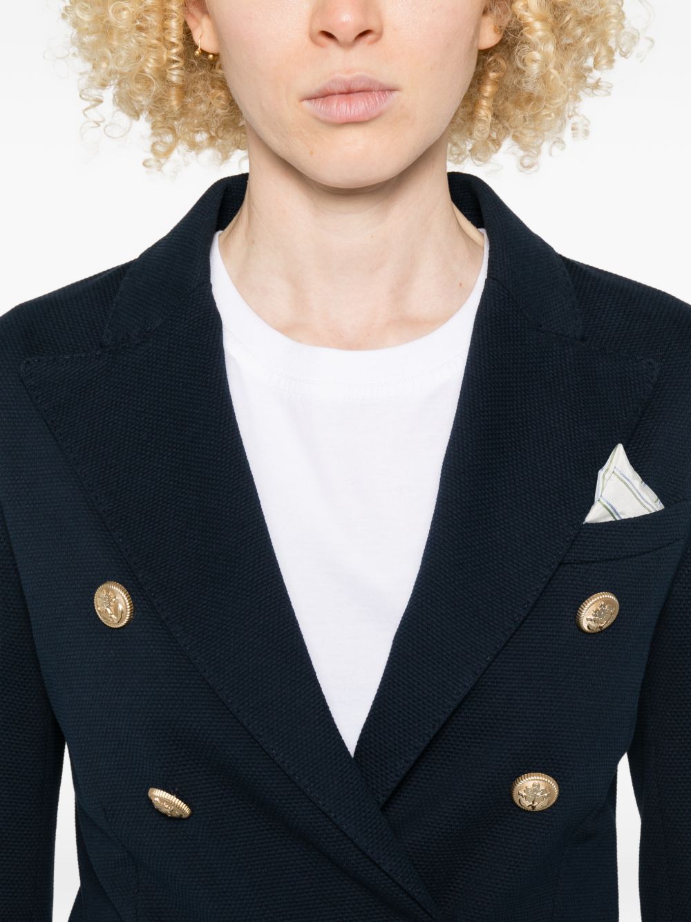 Circolo 1901 Jackets — Double-Breasted Blue Cotton