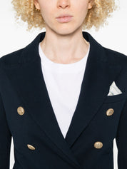 Circolo 1901 Jackets — Double-Breasted Blue Cotton