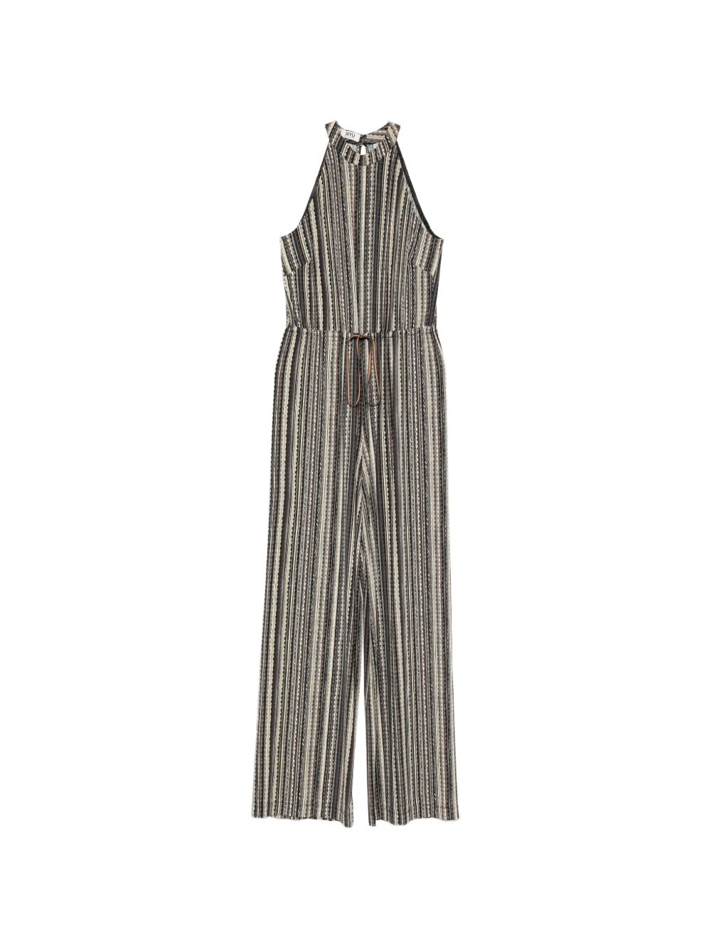 Siyu Baez Long Jumpsuit — Halterneck Drawstring (Green)
