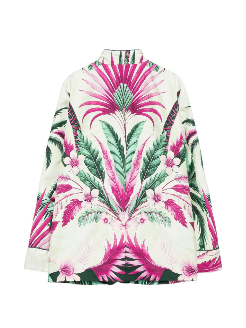 F.R.S . Printed Silk Jacket - Green Floral, Women
