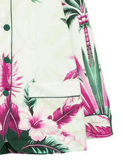 F.R.S . Printed Silk Jacket - Green Floral, Women