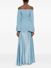 Solace London Rina Maxi Dress — Slate Blue, From €220