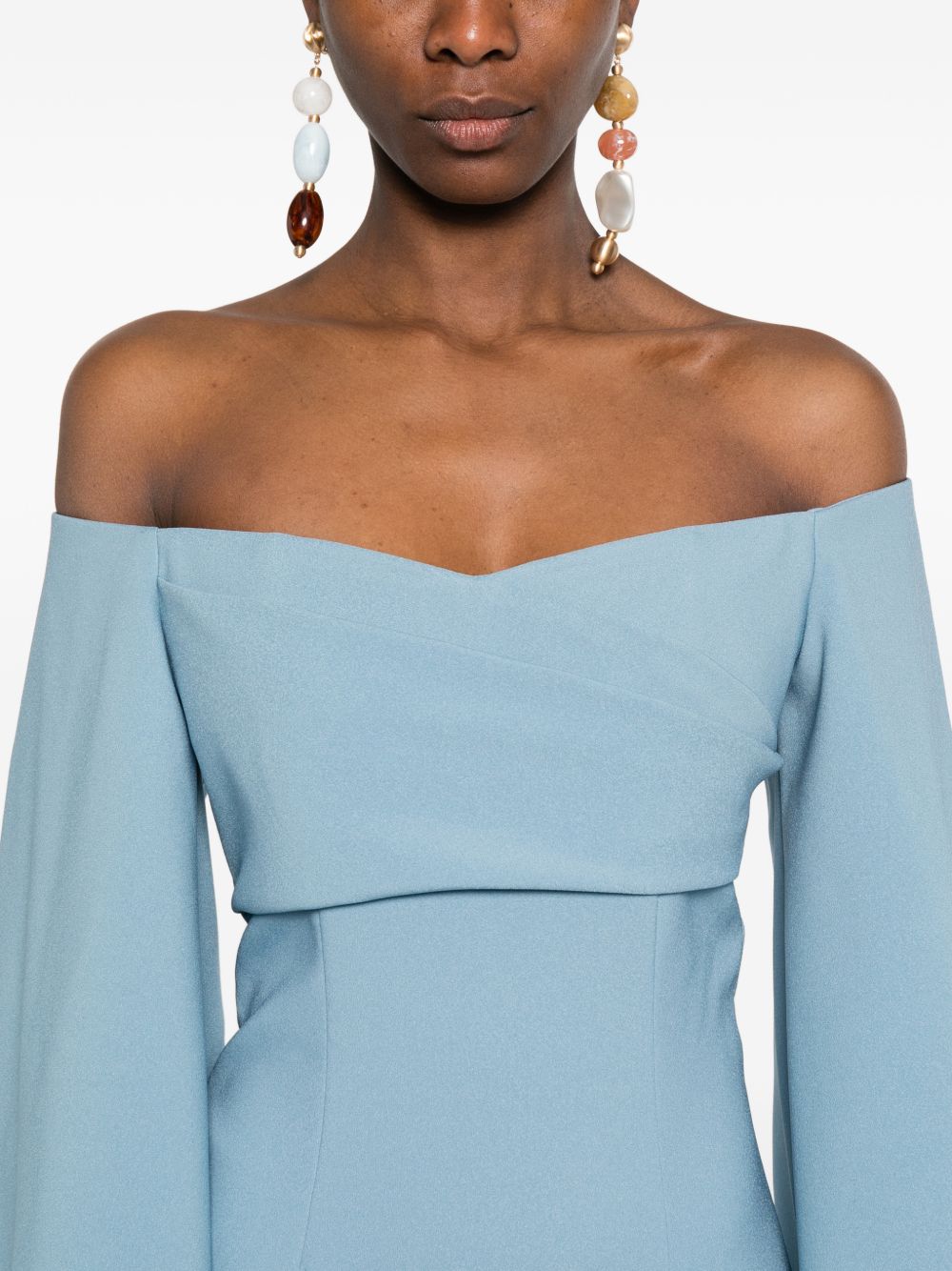 Solace London Rina Maxi Dress — Slate Blue, From €220