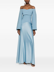 Solace London Rina Maxi Dress — Slate Blue, From €220