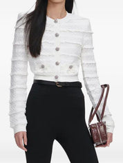 Self‑Portrait Sweaters — White Knit Cardigans for Women