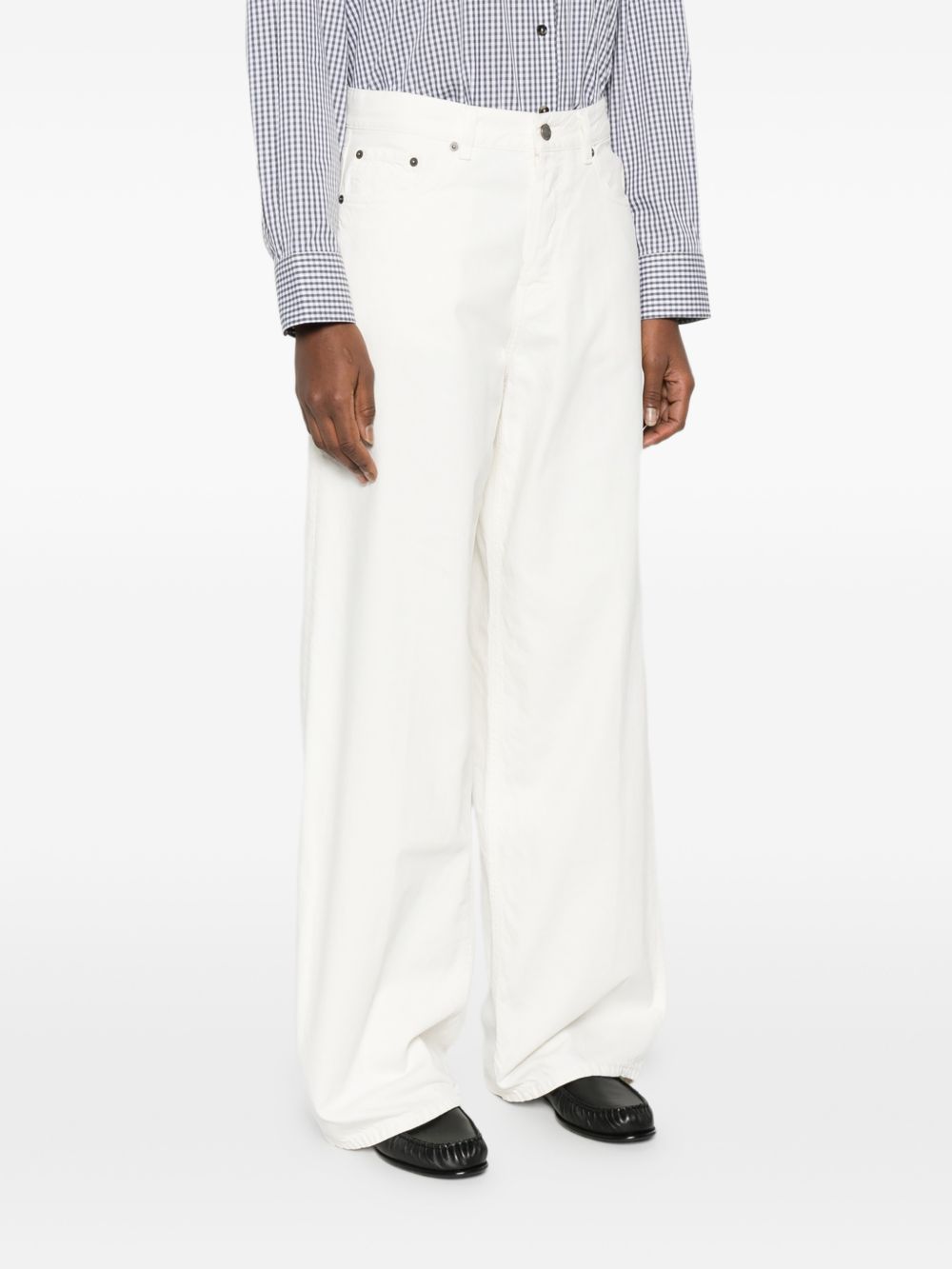 Haikure Jeans — Bethany Off-White Wide-Leg Denim