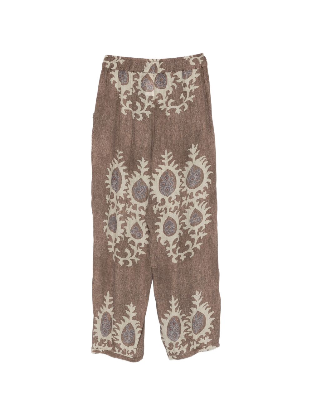 Bazar Deluxe Trousers Brown - Wide‑Leg Drawstring Pants