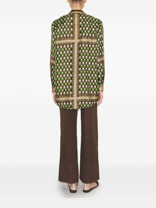 Tory Burch Brown Silk Shirts — New Season Tops