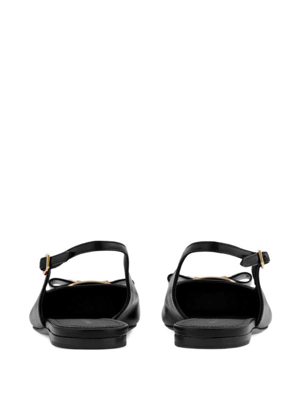 Ferragamo New Vara Plate Flat Slingback - Black Flats