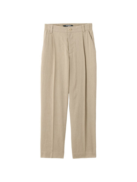 JACQUEMUS Beige Trousers — Le Pantalon Croisiere