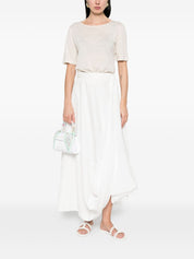 Base Linen & Cotton Blend Sweater — Beige Topwear