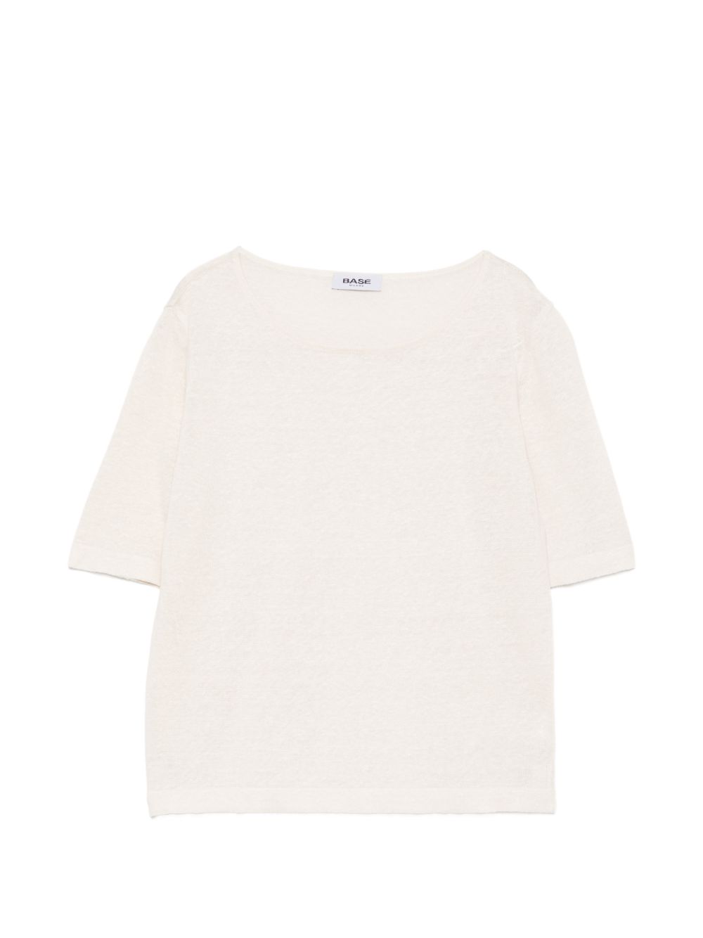 Base Linen & Cotton Blend Sweater — Beige Topwear