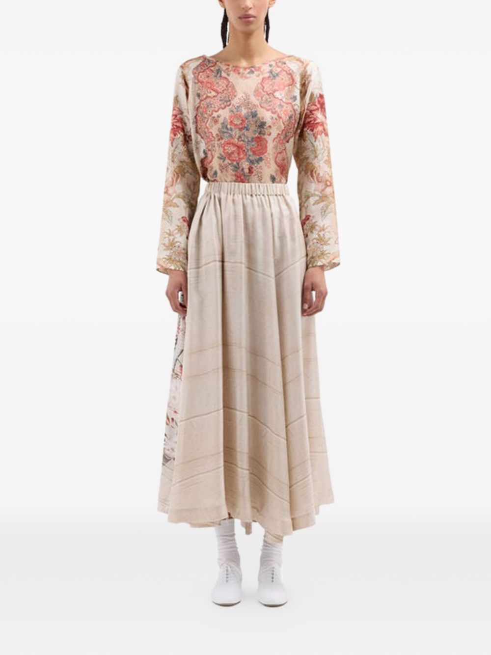 Pierre Louis Mascia Skirts — Silk Floral Skirt, From €350