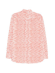 Alessandro Enriquez Shirts — Red Printed Cotton Shirt