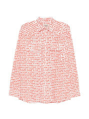 Alessandro Enriquez Shirts — Red Printed Cotton Shirt