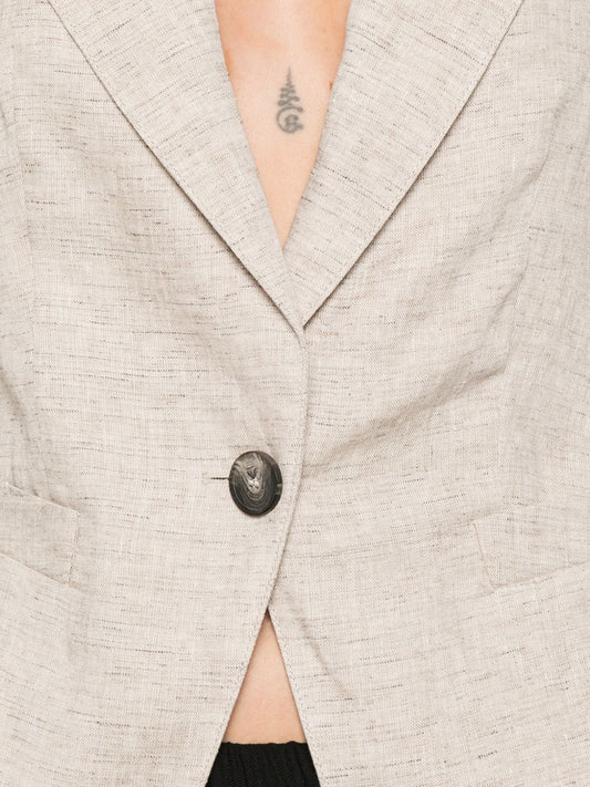 Emporio Armani Beige Jackets — New Women's Outerwear