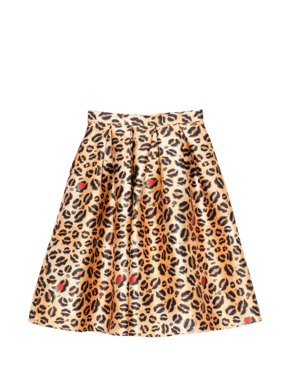 Alessandro Enriquez Skirts — Printed Midi A-Line (Beige)