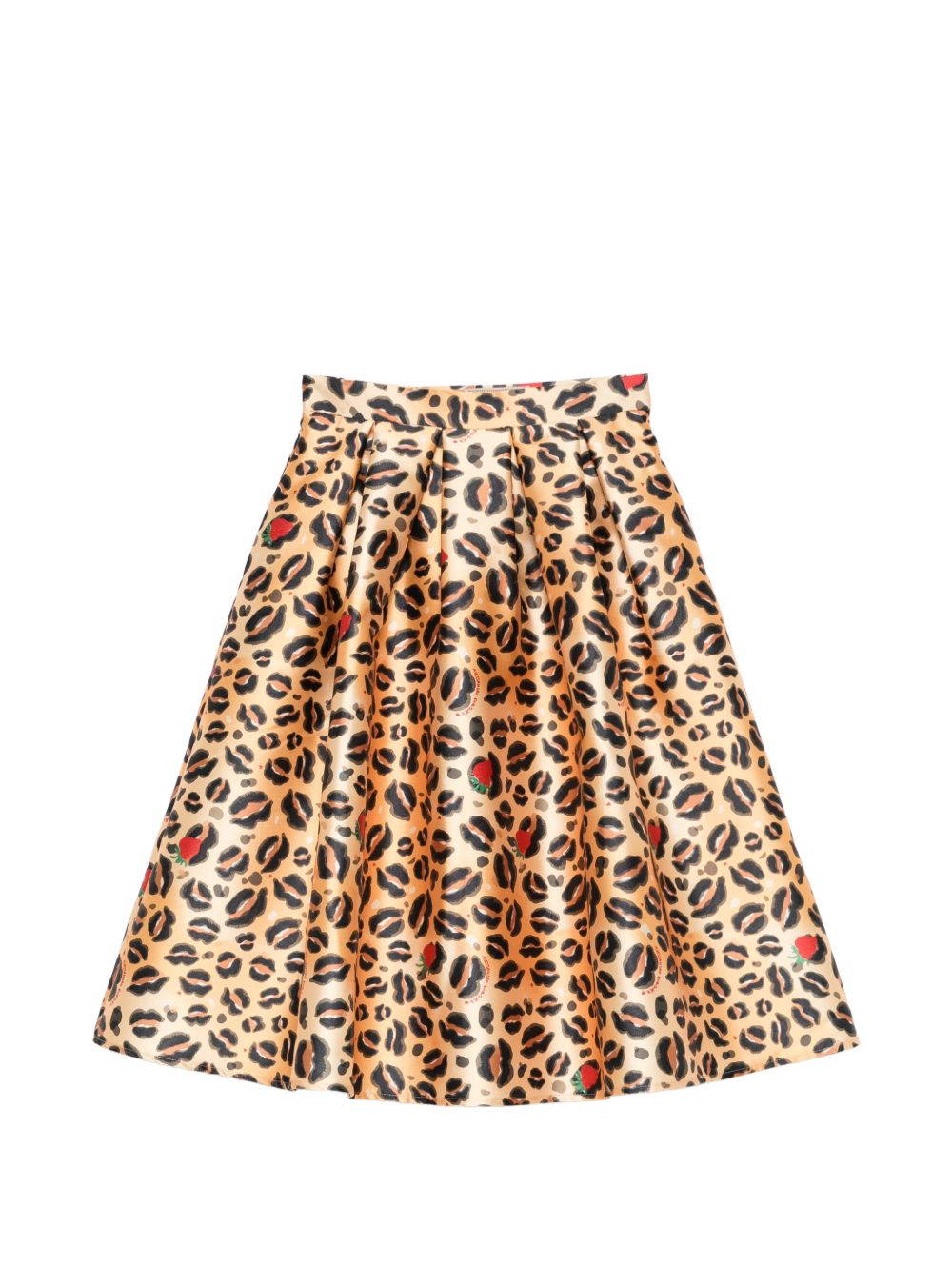 Alessandro Enriquez Skirts — Printed Midi A-Line (Beige)