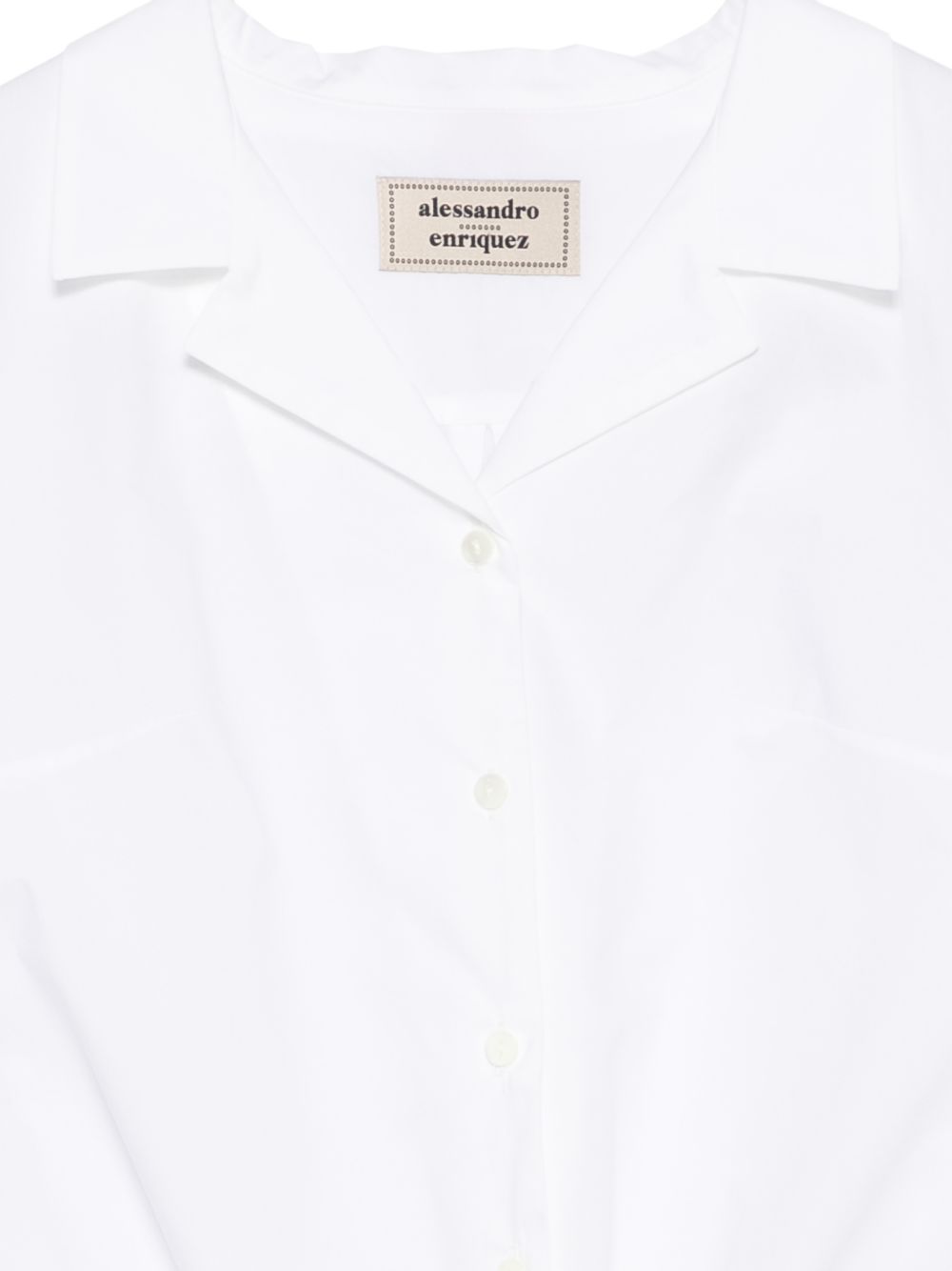 Alessandro Enriquez Shirts — White Cotton Knot Detail