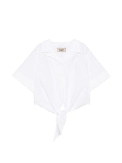 Alessandro Enriquez Shirts — White Cotton Knot Detail