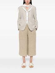 Comme Des Garcons Linen Single-Breasted Jacket — Beige