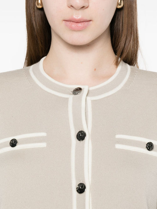 Tory Burch Grey Sweater Cardigan — Luxury Knit Top