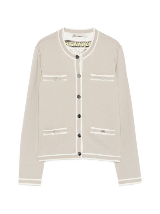 Tory Burch Grey Sweater Cardigan — Luxury Knit Top