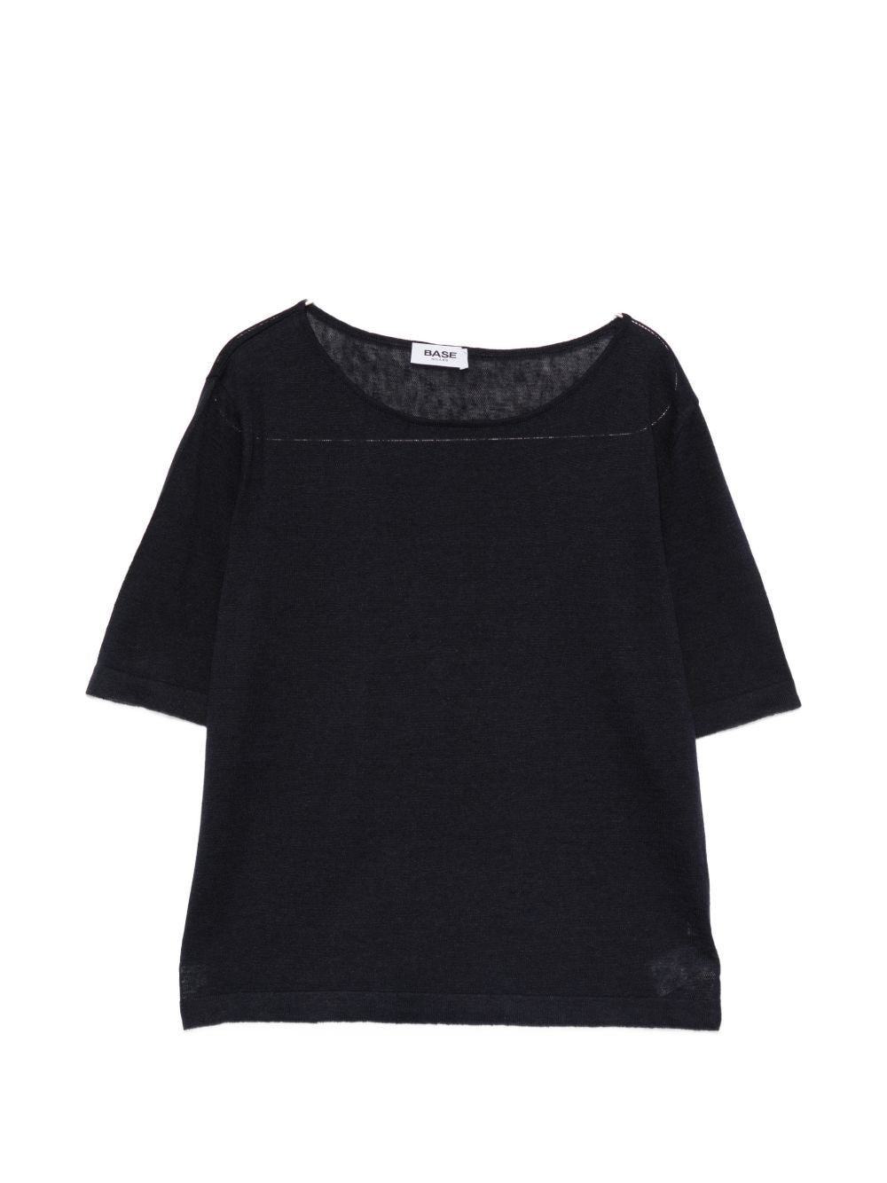 Base Linen & Cotton Sweater - Dark Blue Topwear