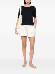 Base Linen & Cotton Sweater - Dark Blue Topwear