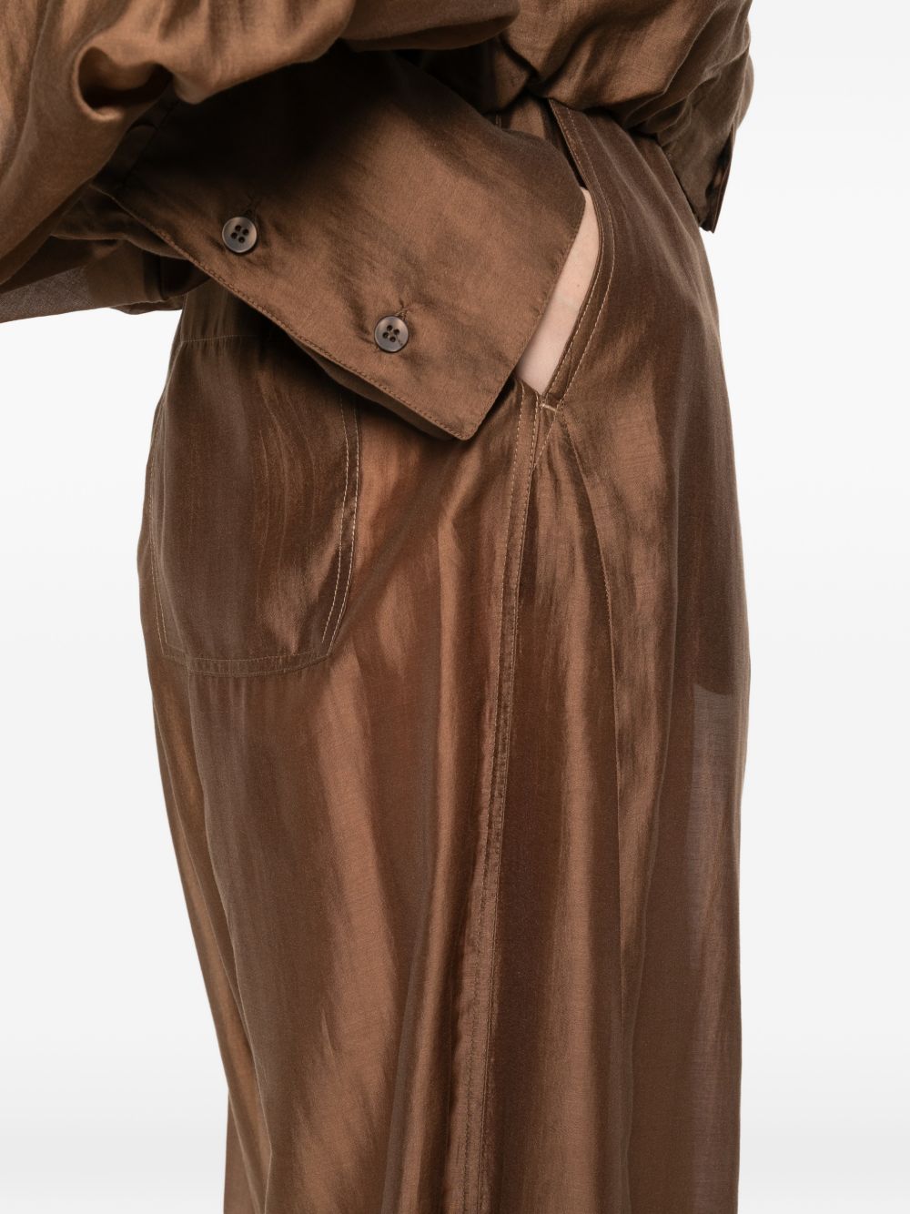 THE LATEST Wide-Leg Trousers — Chocolate Brown, €149