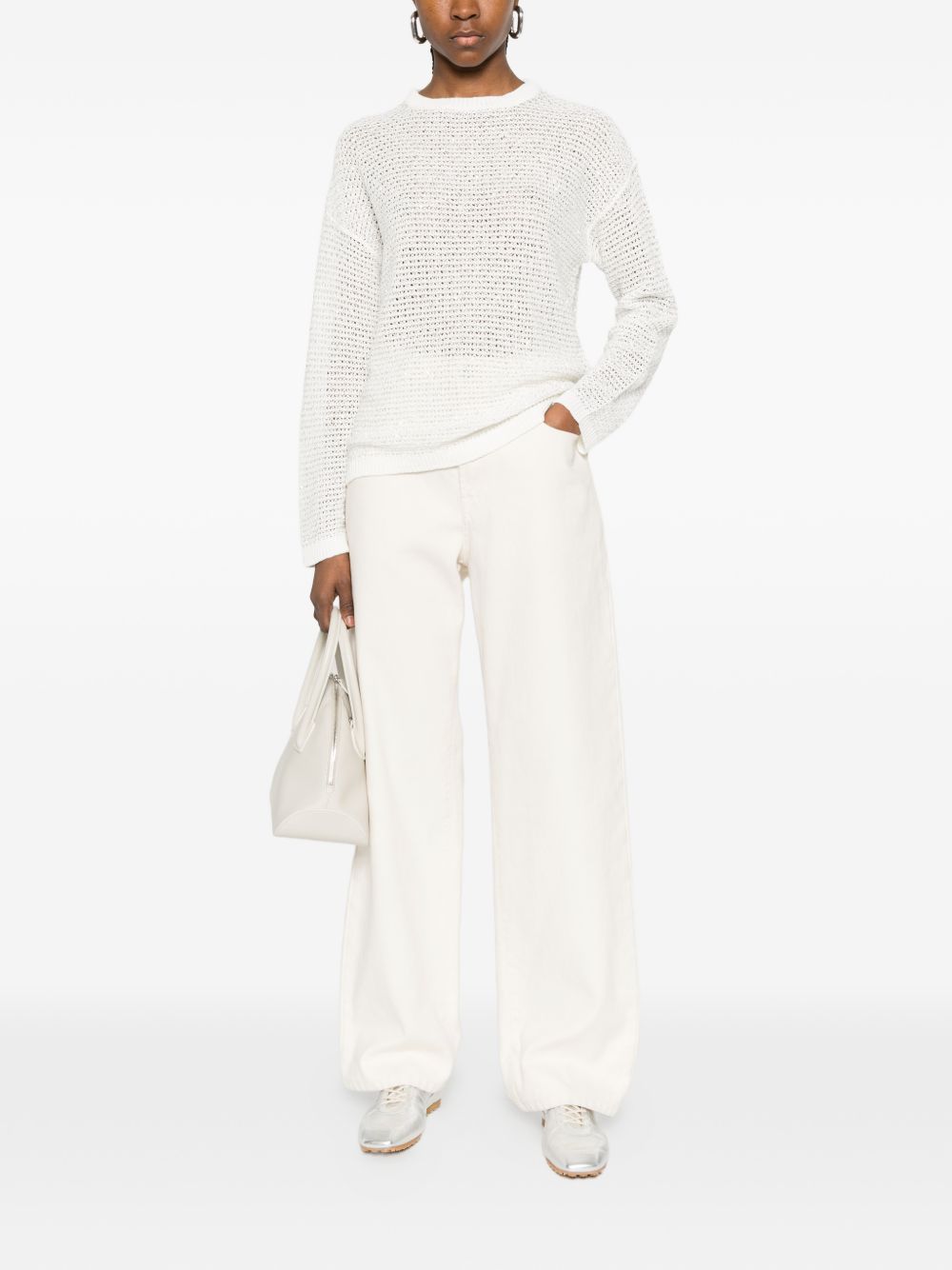 Fabiana Filippi Cotton Crewneck Sweater for Women